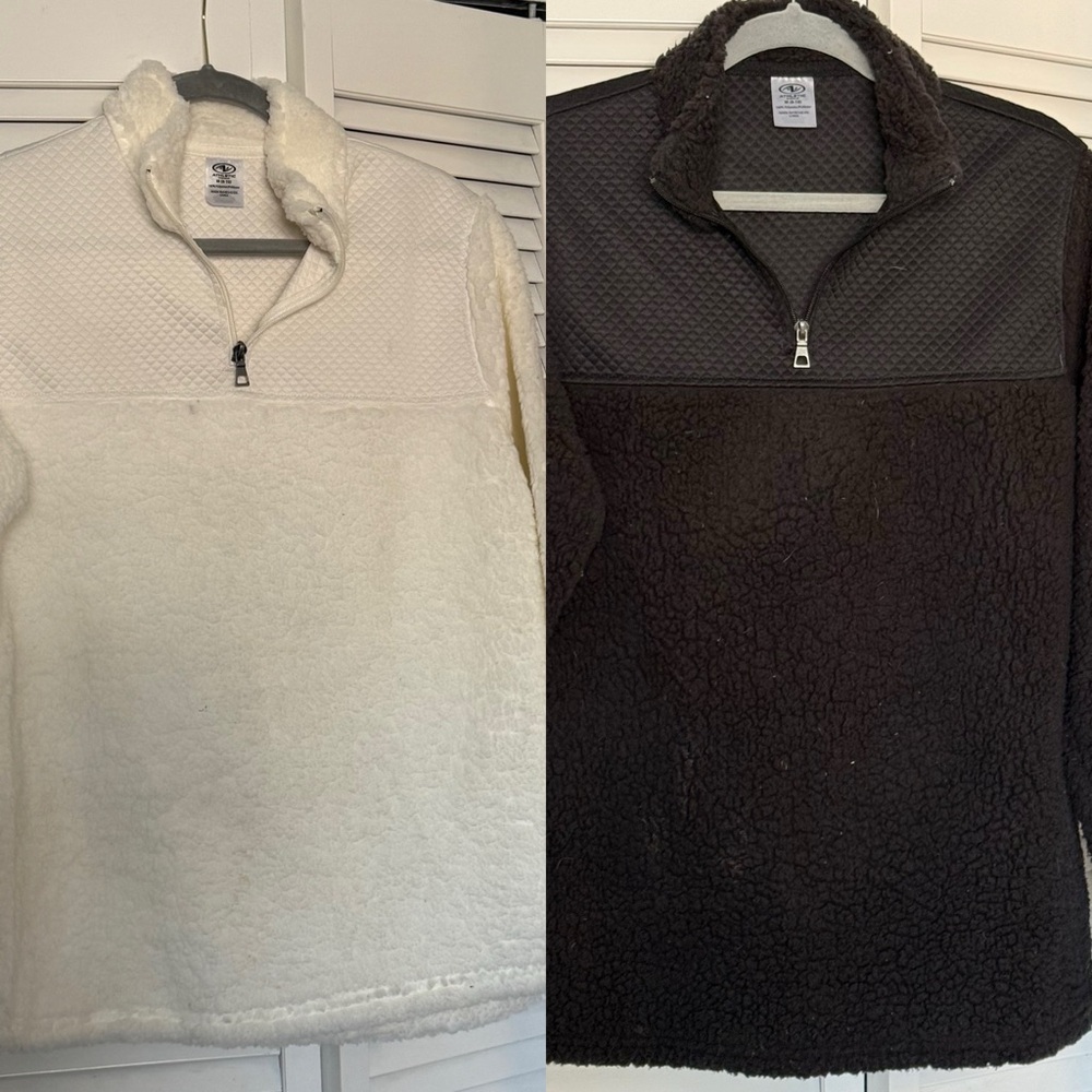 2 Athletic Works Sherpa Pullovers